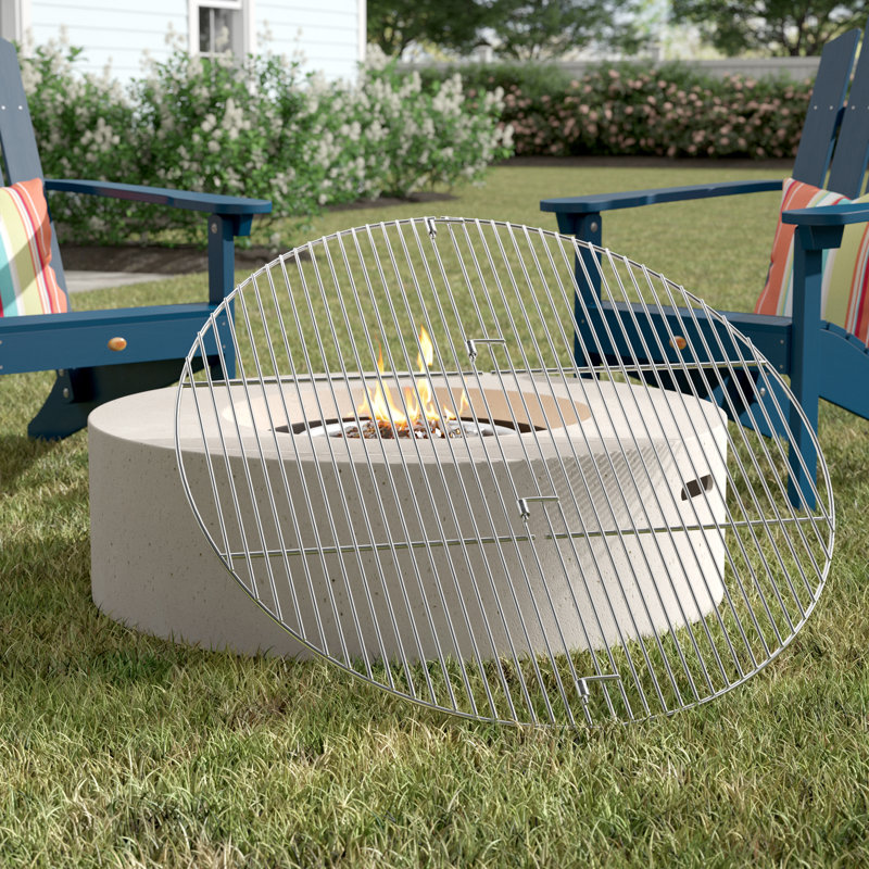 Sol 72 Outdoor Verona Foldable Cooking Round Fire Pit Log Grate & Reviews Wayfair